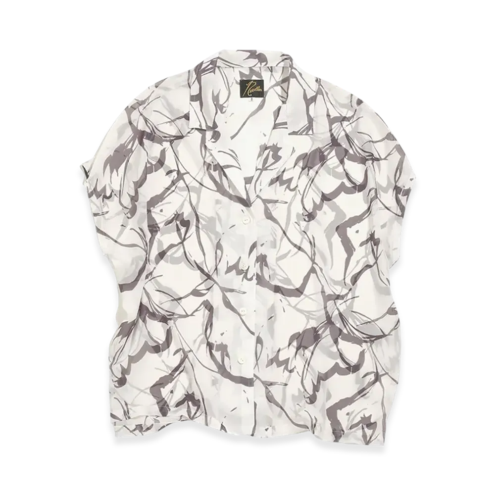 NEEDLES French Sleeve Blouse - Poly Chiffon / Pt. "Willow"