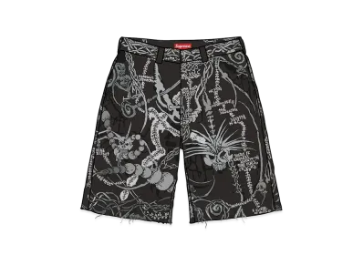 Supreme Wombat Embroidered Work Short "Black"
