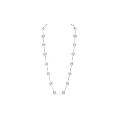 Van Cleef & Arpels Vintage Alhambra long necklace 20 motifs "18K White Gold"