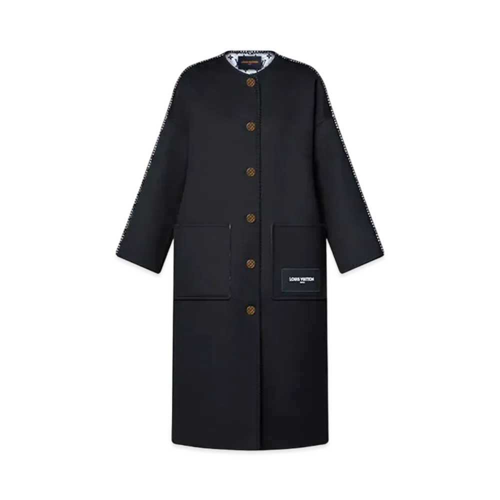 Louis Vuitton Double Face Blanket Stitch Coat "Noir"