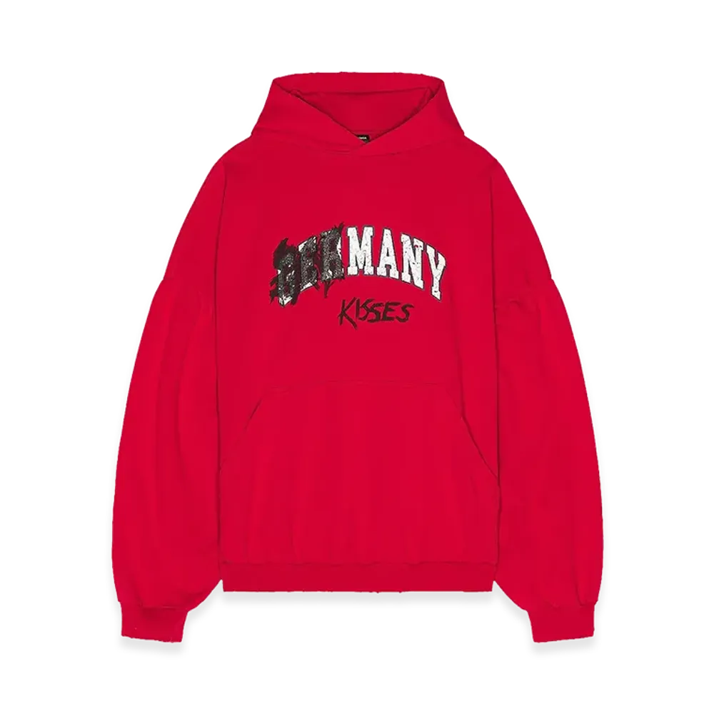 BALENCIAGA Round Hoodie "Faded Red"