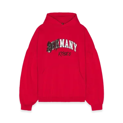 BALENCIAGA Round Hoodie "Faded Red"