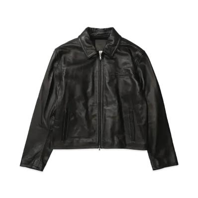Calvin Klein x Jung Kook of BTS Leather Racer Jacket "Black"