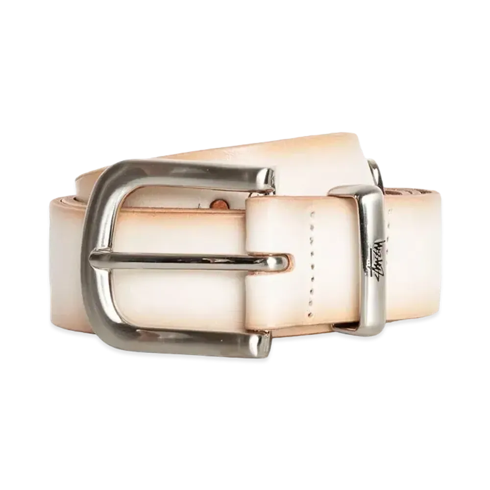 Stussy Metal S Tip Belt "Bone"
