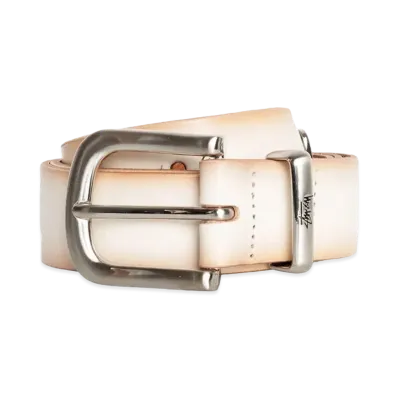 Stussy Metal S Tip Belt "Bone"