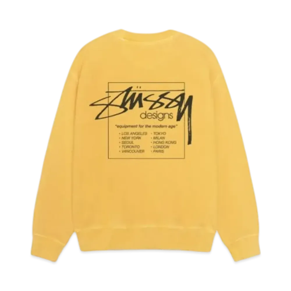 Stussy Modern Age Crew Pigment Dyed "Yellow"