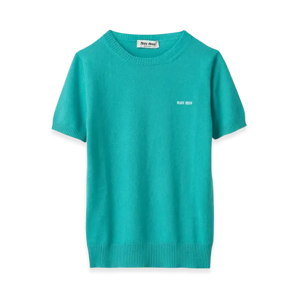 MIU MIU Women's Cashmere Sweater "Turquoise"