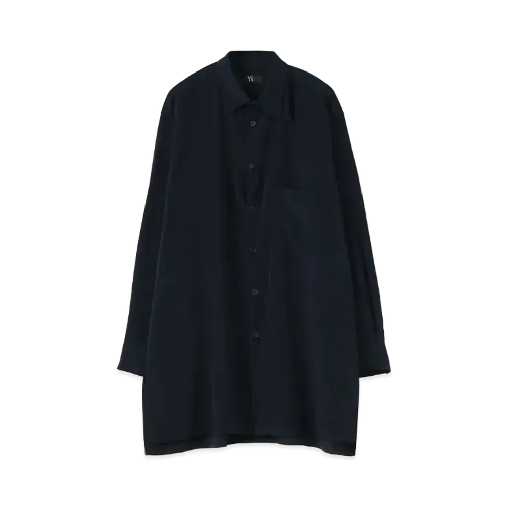 Yohji Yamamoto Y's DECYNE LEFT COLLAR LAYERED BLOUSE "Navy"