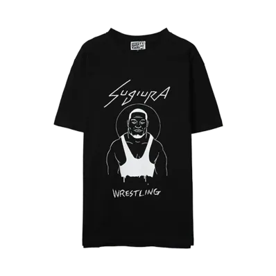 PRO WRESTLING NOAH 25th ANNIV \ HOLY SHIT SUGIURA TAKASHI "SUGIURA " T-SHIRT "BLACK"