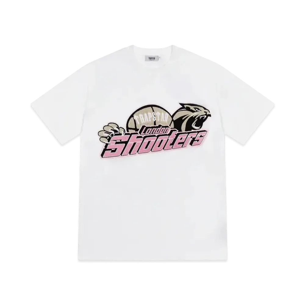 TRAPSTAR x SHOOTERS Chenille T-Shirt "White/Pink"