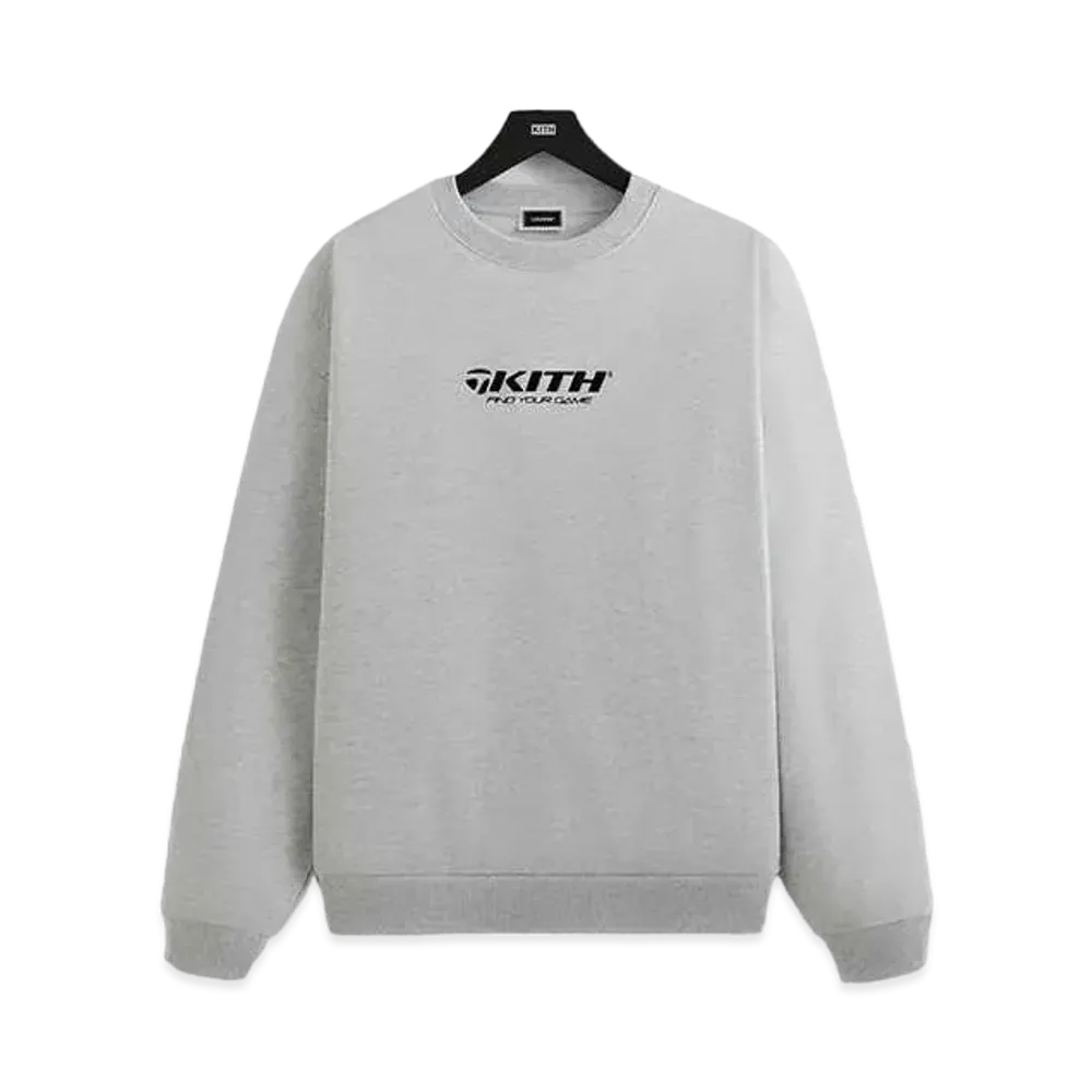 Kith x TaylorMade Find Your Game Nelson Crewneck "Light Heather Grey"