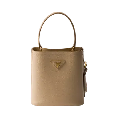 PRADA Panier Saffiano Leather Mini Bag "Sand Beige"