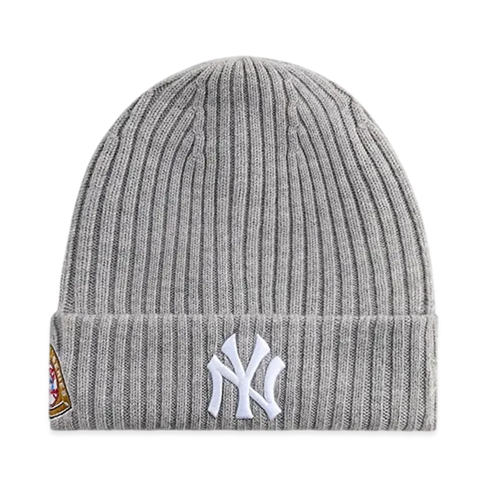 Kith x New Era For The New York Yankees Merino Knit Beanie "Light Heather Grey"