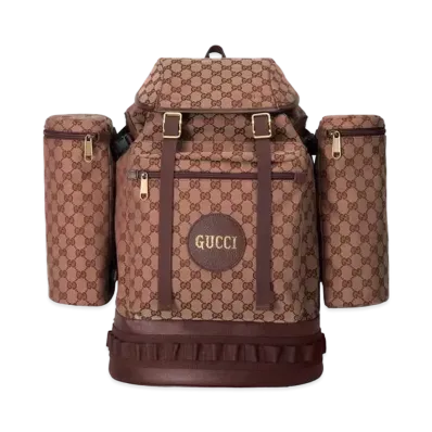 GUCCI GG Canvas Backpack "Bordeaux"
