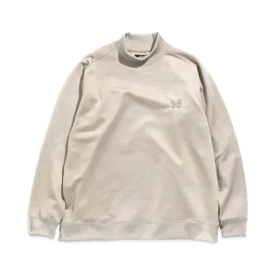 Needles L/S MOCK NECK TEE - C/PE BRIGHT JERSEY "Beige"