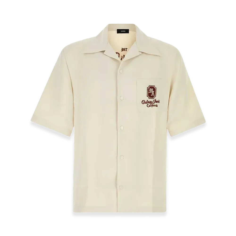 AMIRI Polyester Short Sleeve Shirt "Ivory"