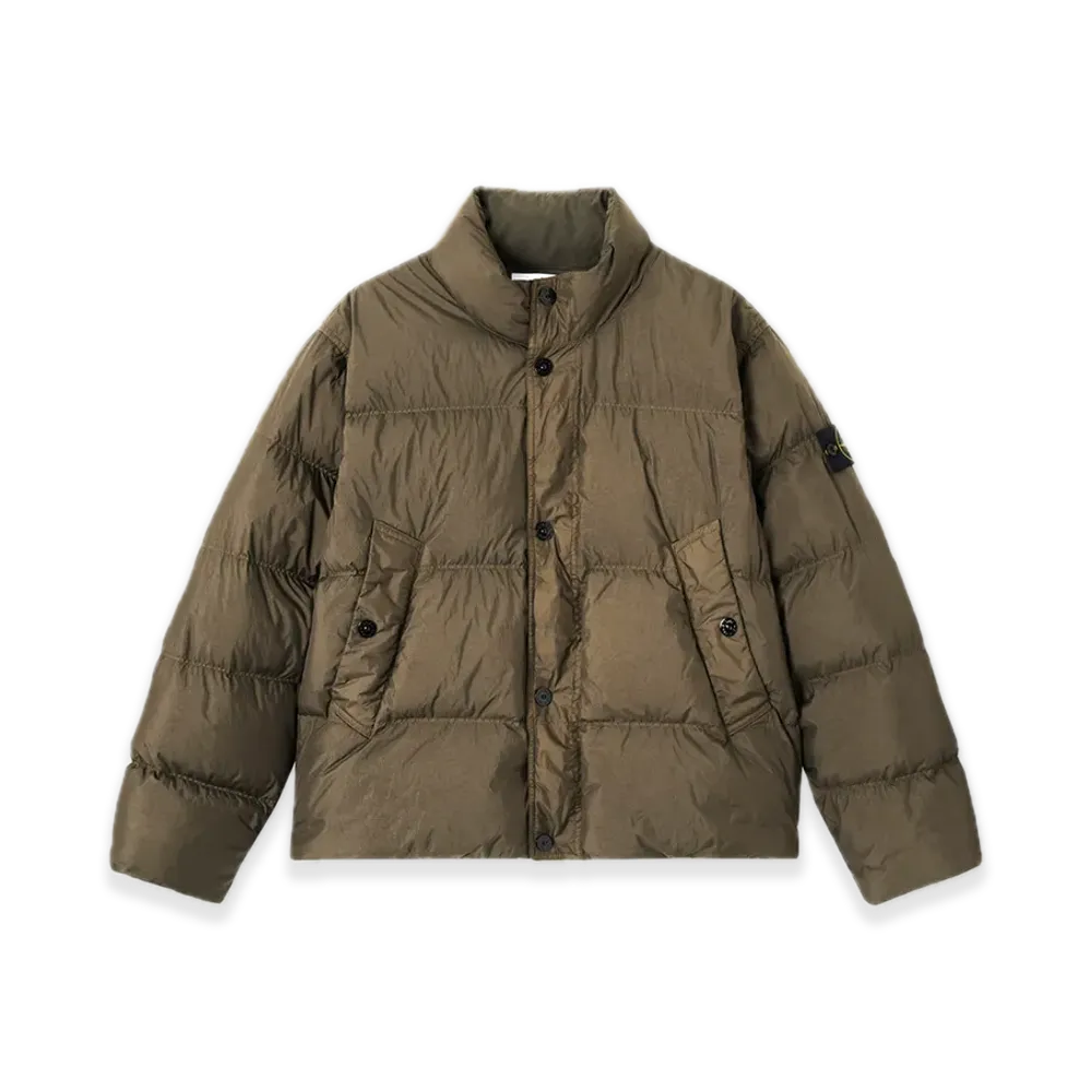 Stone Island 4100010 Crinkle Reps Ny Recycled Nylon "Military Green"