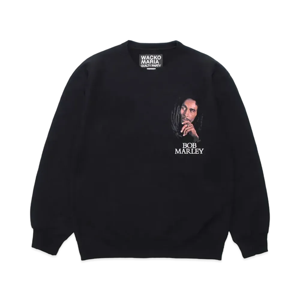WACKO MARIA BOB MARLEY / Heavy Weight Crew Neck Sweat Shirt "Black"