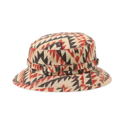 BEAMS JUNGLE HAT BLOCK PRINT "Red"
