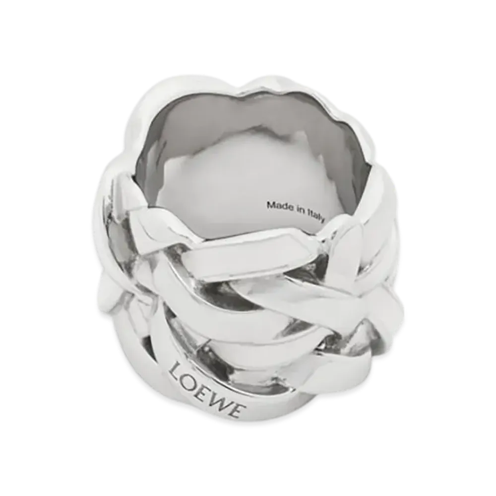 LOEWE Nest Ring "Silver/White"