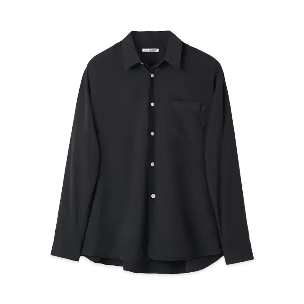 OUR LEGACY Initial Shirt Fine Silk "Black"