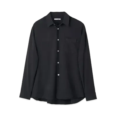 OUR LEGACY Initial Shirt Fine Silk "Black"