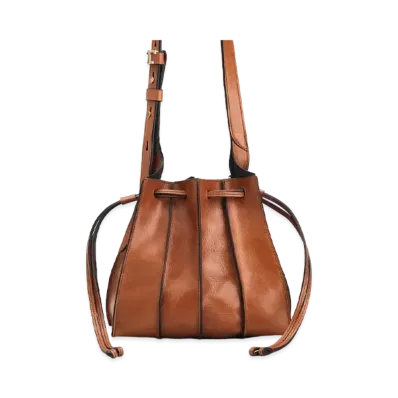 TOD'S Leather Tack Shoulder Bag Mini "Brown"