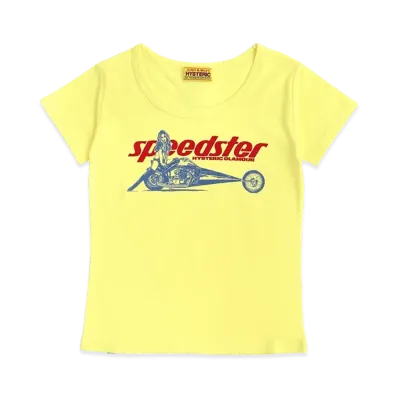 HYSTERIC GLAMOUR Women's Speedster Baby Tee "Yellow"