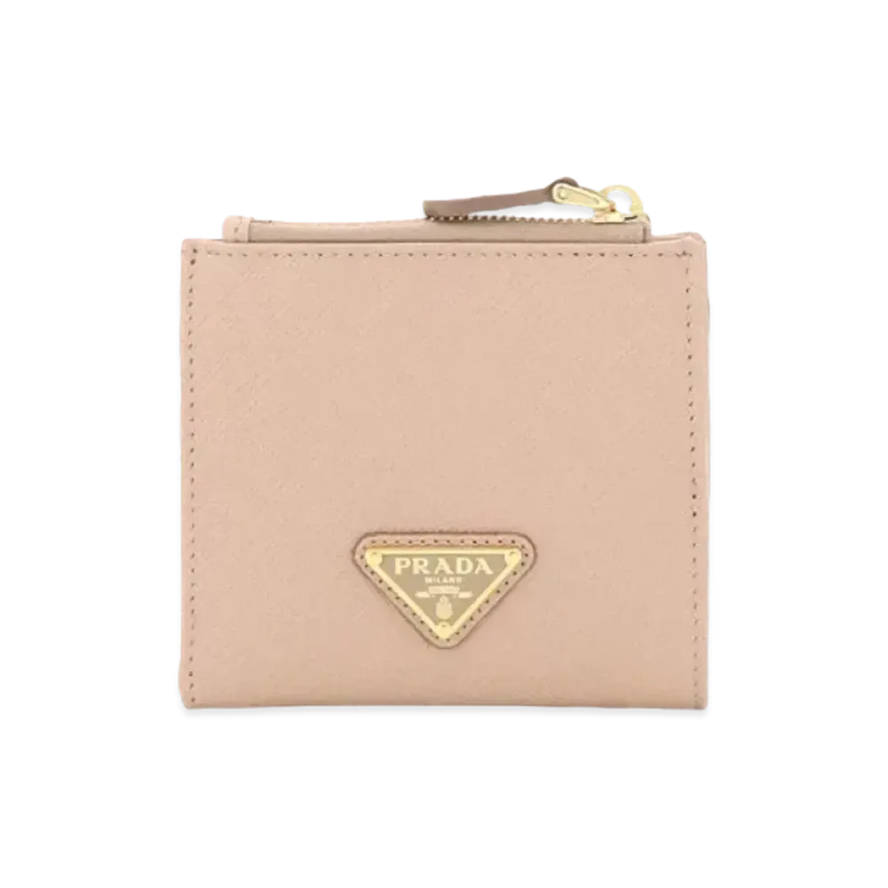 PRADA Small Saffiano Leather Wallet "Powder Pink"
