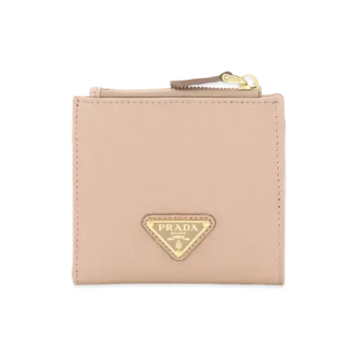PRADA Small Saffiano Leather Wallet "Powder Pink"