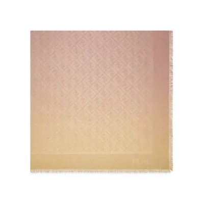 FENDI Ombre Wool & Silk FF Shawl "Multi Color"