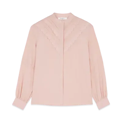 Maison Kitsune Embroidered Blouse "Pasture Rose"