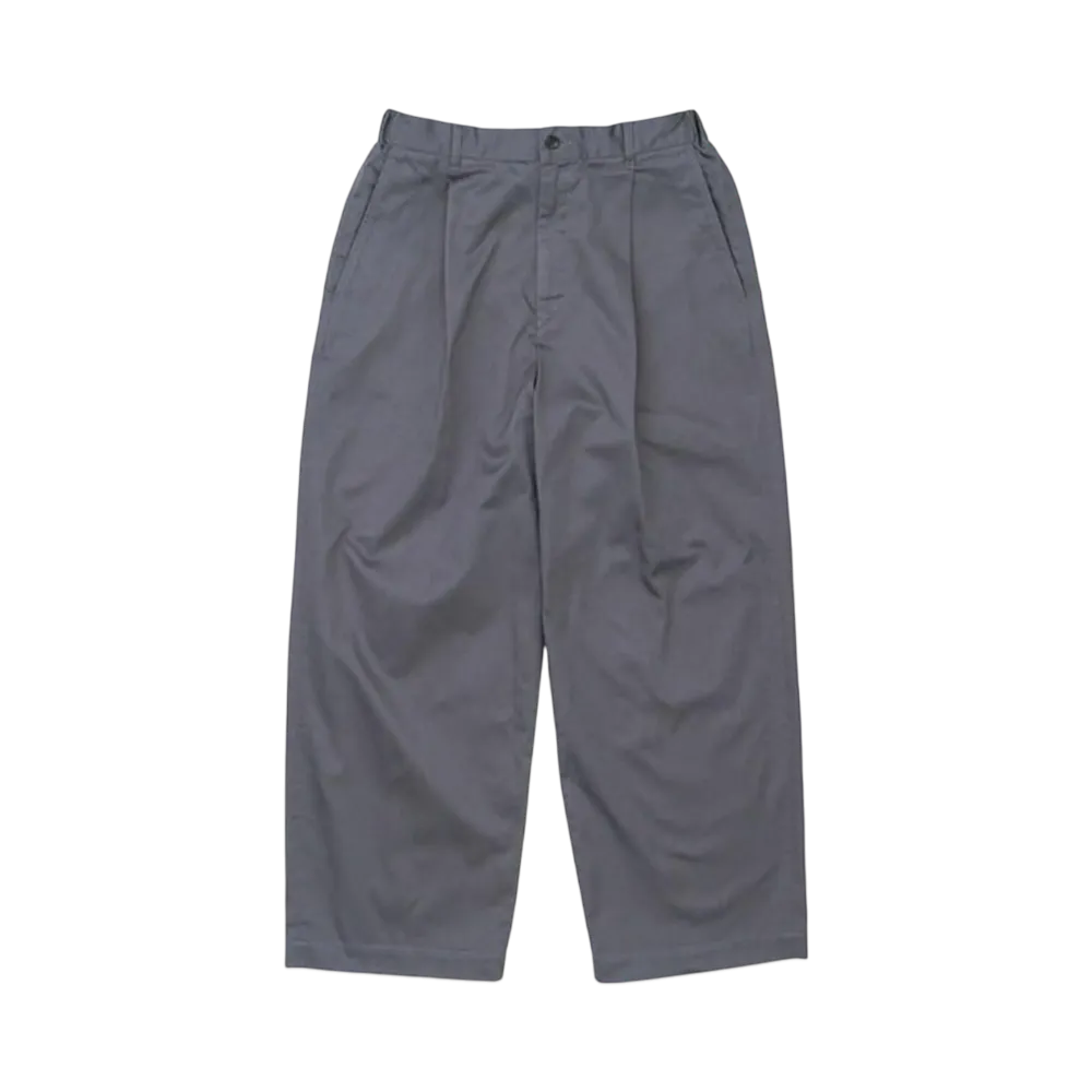 Graphpaper Westpoint Chino Wide Tapered Trousers "Grey"