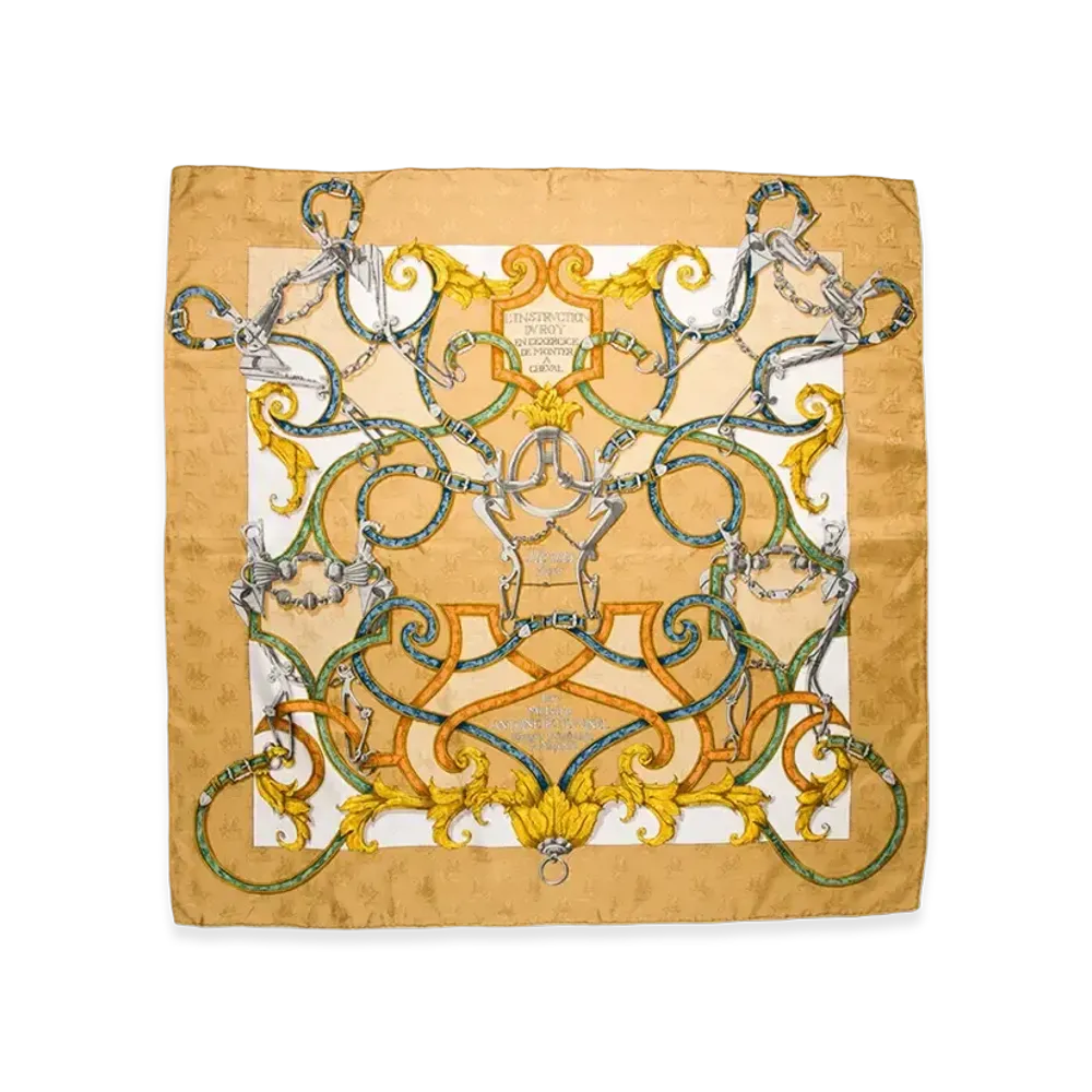 Hermes Scarf 90 Instrvction Dv Roy "Brown"