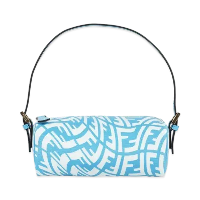 FENDI Glazed Canvas Mini-Bag "Blue"