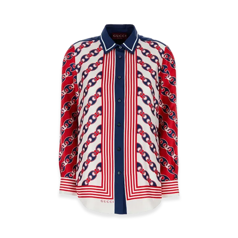 GUCCI Women's Printed Silk Shirt "Printed"