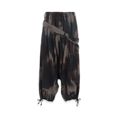 S'YTE Camouflage Tweed Belted Balloon Sarouel Pants "Khaki"