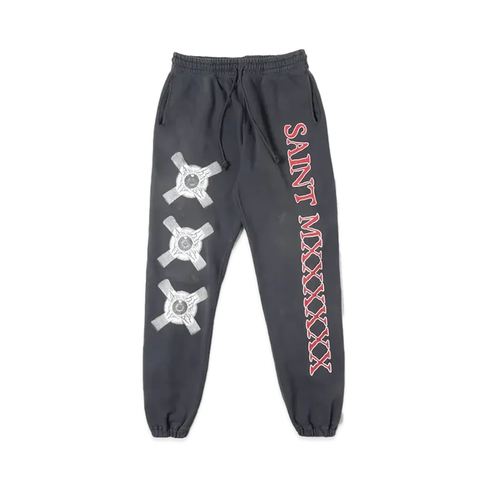 Saint Mxxxxxx Sweat Pants Eyeball "Black"
