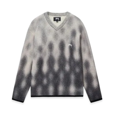 Stussy Gradient Dot Brushed Sweater "Grey"