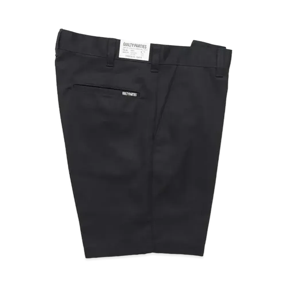 WACKO MARIA GP-104-A-BLANKLINE-ZACK / TWILL SKATE SHORTS "Black"