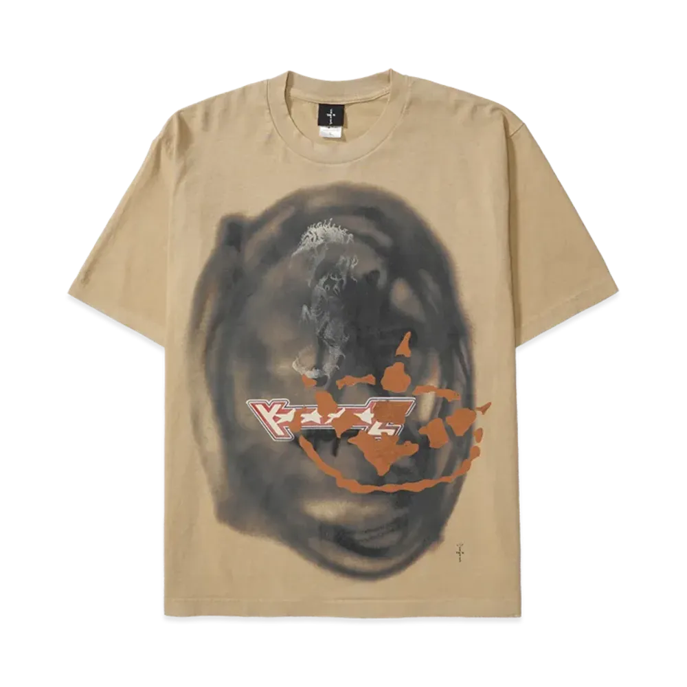 Travis Scott Sprayed Shirt Short Sleeve "Beige"
