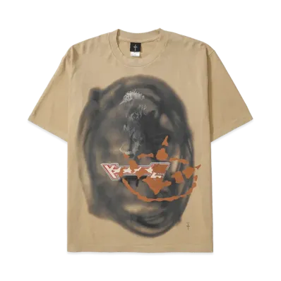Travis Scott Sprayed Shirt Short Sleeve "Beige"