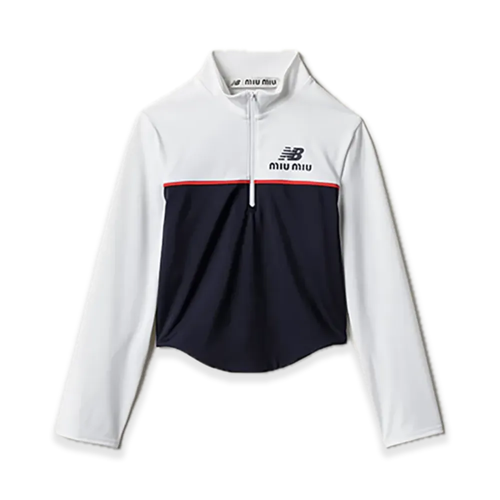 MIU MIU x New Balance Stretch Technical Jersey Top "Baltic Blue/White/Red"