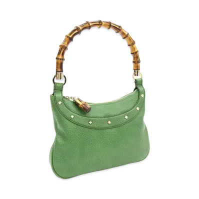 GUCCI Bamboo One Shoulder Bag "Green"