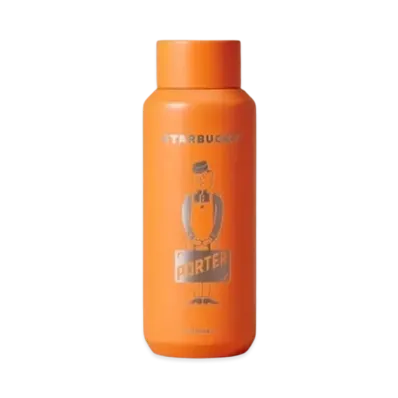 PORTER x STARBUCKS Recycled Stainless Bottle 355ml "Matte Orange"