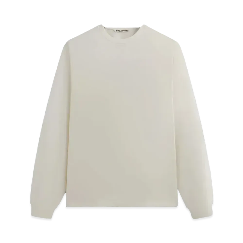 Kith 101 x Auralee Luster Plaiting Long Sleeve Tee "Tofu"