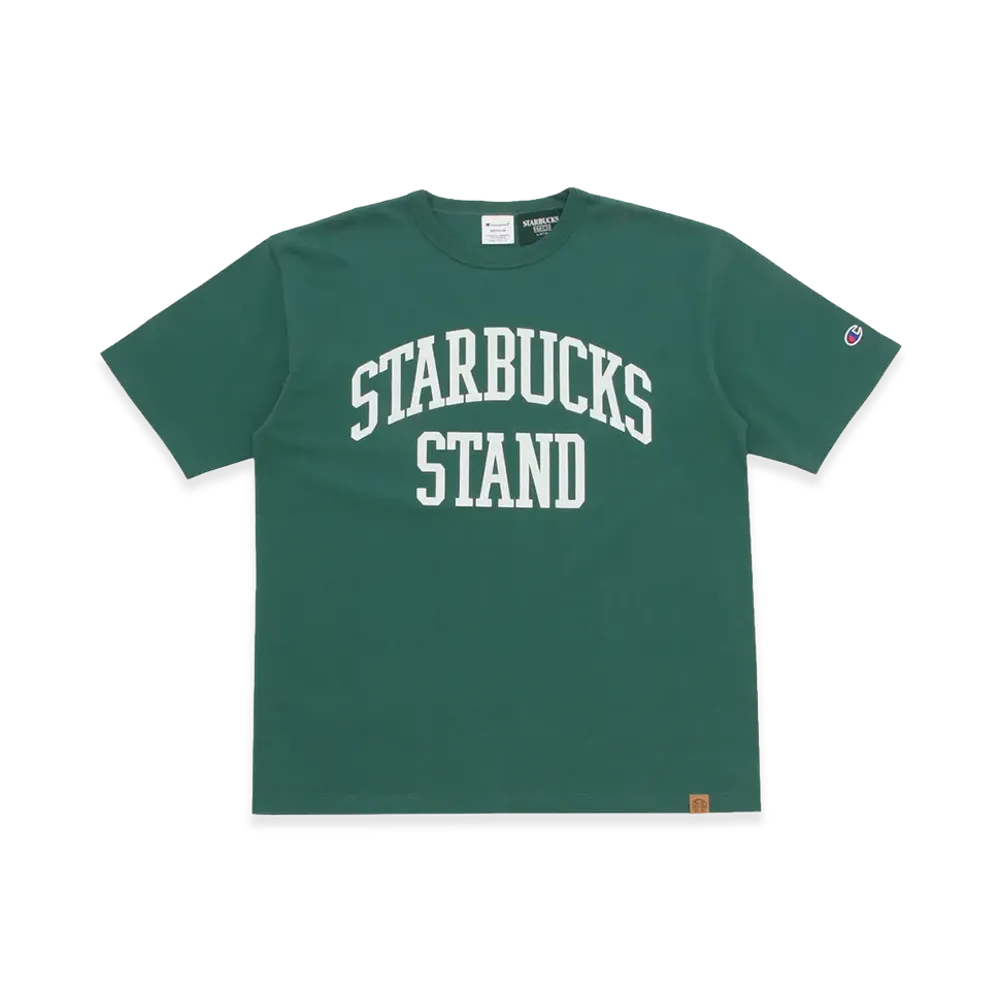 STARBUCKS STAND by BEAMS Champion Heavyweight T-Shirt "Green"