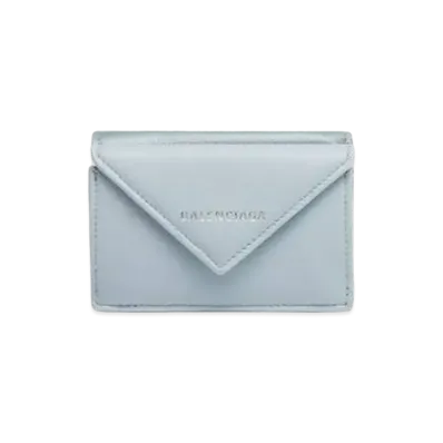 BALENCIAGA Papier Mini Wallet "Light Blue"
