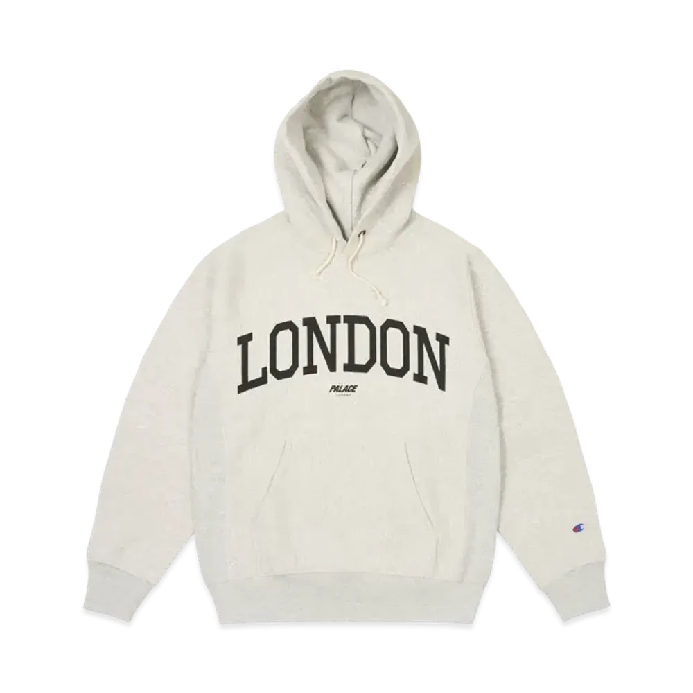 PALACE x Champion Shop Hood "London Grey Marl"