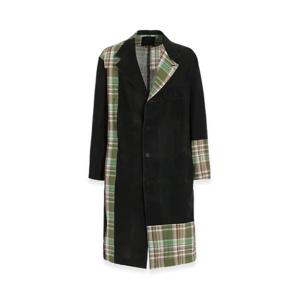 S'YTE Madras Check Pigment Print Coat "Green"